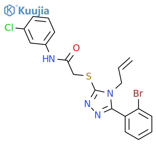 <br>2-[4-Allyl-5-(2-bromo-phenyl)-4H-[1,2,4]triazol-3-ylsulfanyl]-N-(3-chloro-p henyl)-acetamide structure