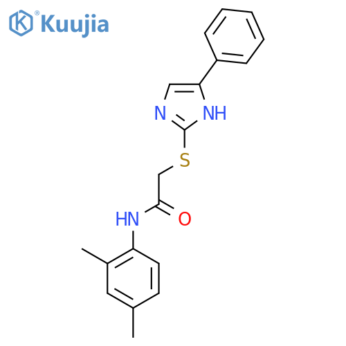 N-(2,4-dimethylphenyl)-2-(5-phenyl-1H-imidazol-2-yl)sulfanylacetamide structure