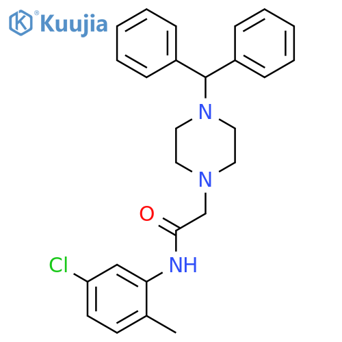 2-(4-Benzhydryl-piperazin-1-yl)-N-(5-chloro-2-methyl-phenyl)-acetamide structure