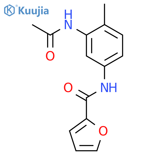 Furan-2-carboxylic acid (3-acetylamino-4-methyl-phenyl)-amide structure