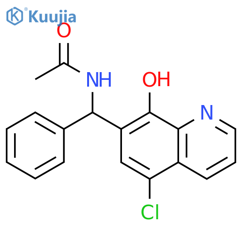 N-[(5-Chloro-8-hydroxyquinolin-7-yl)(phenyl)methyl]acetamide structure