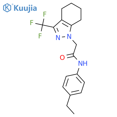 <br>N-(4-Ethyl-phenyl)-2-(3-trifluoromethyl-4,5,6,7-tetrahydro-indazol-1-yl)-ac etamide structure