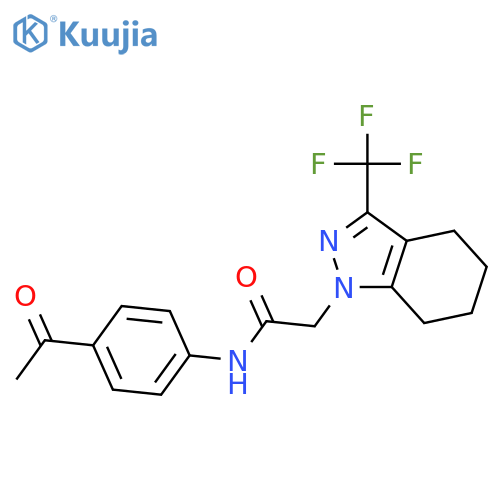 <br>N-(4-Acetyl-phenyl)-2-(3-trifluoromethyl-4,5,6,7-tetrahydro-indazol-1-yl)-a cetamide structure