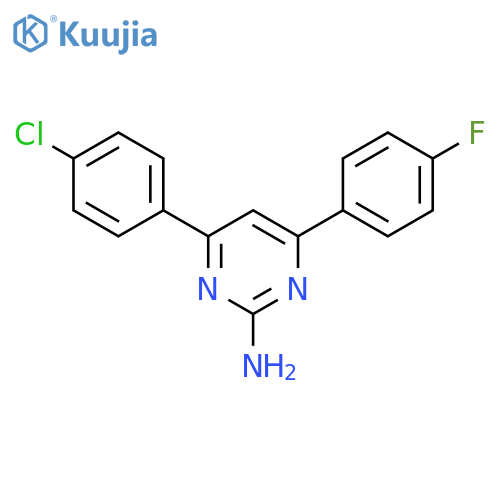 4-(4-chlorophenyl)-6-(4-fluorophenyl)pyrimidin-2-amine structure