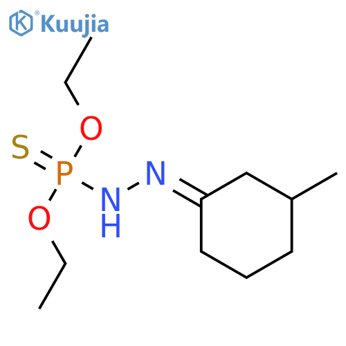 Phosphorohydrazidothioicacid, 2-(3-methylcyclohexylidene)-, O,O-diethyl ester (8CI) structure