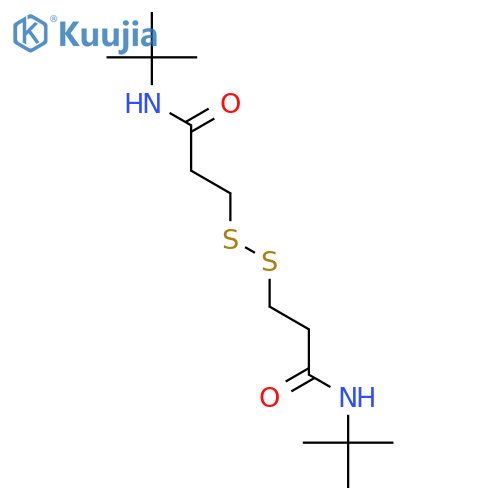 Bis-(N-tert-butyl-3-propanamide) disulfane structure