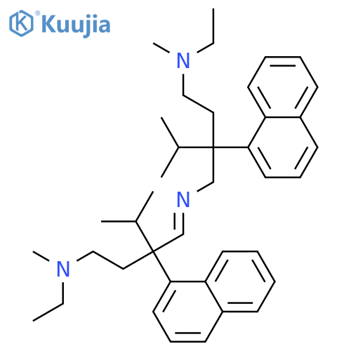 N~4~-ethyl-N~1~-[(1E)-2-{2-[ethyl(methyl)amino]ethyl}-3-methyl-2-(naphthalen-1-yl)butylidene]-N~4~-methyl-2-(naphthalen-1-yl)-2-(propan-2-yl)butane-1,4-diamine structure