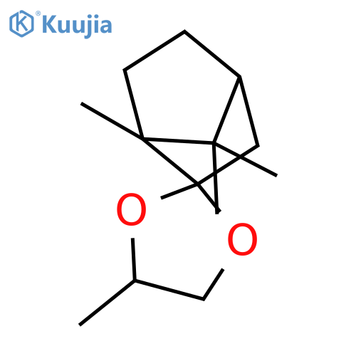4,4',7',7'-tetramethylspiro[1,3-dioxolane-2,3'-bicyclo[2.2.1]heptane] structure