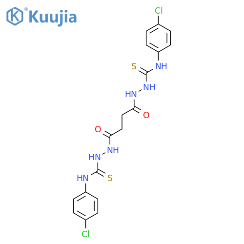 Butanedioic acid, bis[2-[[(4-chlorophenyl)amino]thioxomethyl]hydrazide] structure