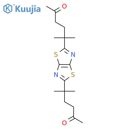 5,5'-[1,3]thiazolo[5,4-d][1,3]thiazole-2,5-diylbis(5-methylhexan-2-one) structure