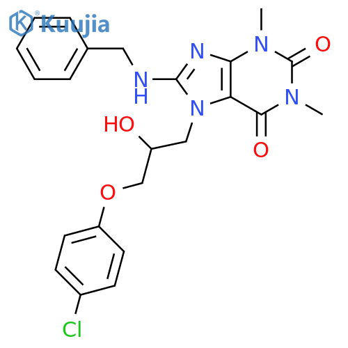 8-(benzylamino)-7-3-(4-chlorophenoxy)-2-hydroxypropyl-1,3-dimethyl-2,3,6,7-tetrahydro-1H-purine-2,6-dione structure