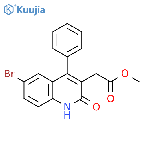 methyl 2-(6-bromo-2-hydroxy-4-phenylquinolin-3-yl)acetate structure