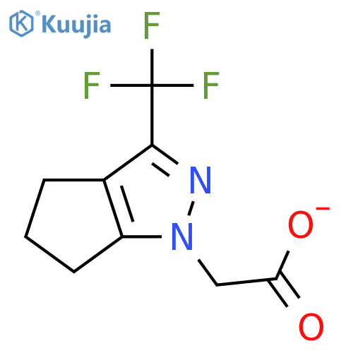 2-3-(trifluoromethyl)-1H,4H,5H,6H-cyclopentacpyrazol-1-ylacetic acid structure