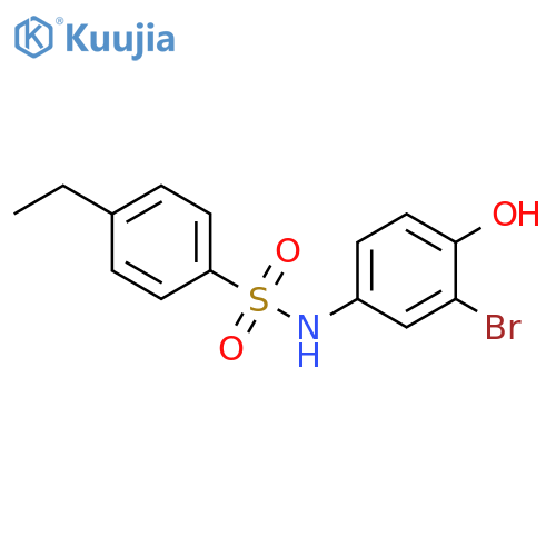 N-(3-bromo-4-hydroxyphenyl)-4-ethylbenzene-1-sulfonamide structure