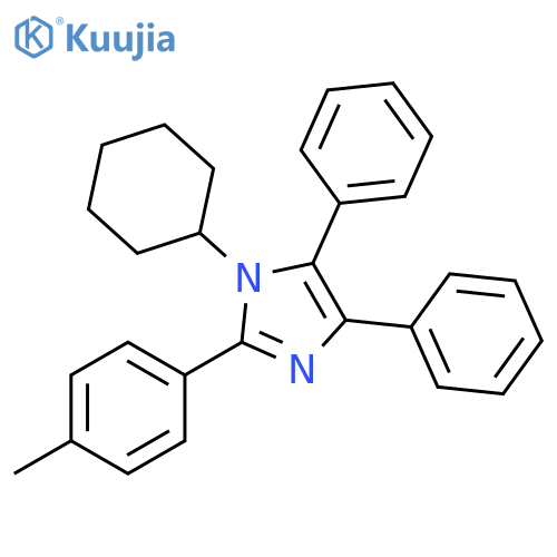 1H-Imidazole, 1-cyclohexyl-2-(4-methylphenyl)-4,5-diphenyl- structure