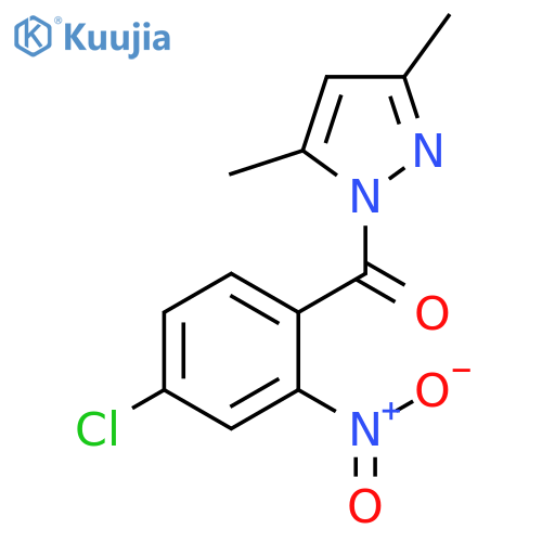 1-(4-chloro-2-nitrobenzoyl)-3,5-dimethyl-1H-pyrazole structure