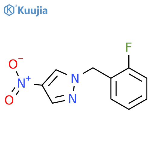 1-(2-fluorophenyl)methyl-4-nitro-1H-pyrazole structure