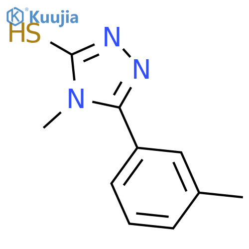 4-methyl-5-(3-methylphenyl)-4H-1,2,4-triazole-3-thiol structure