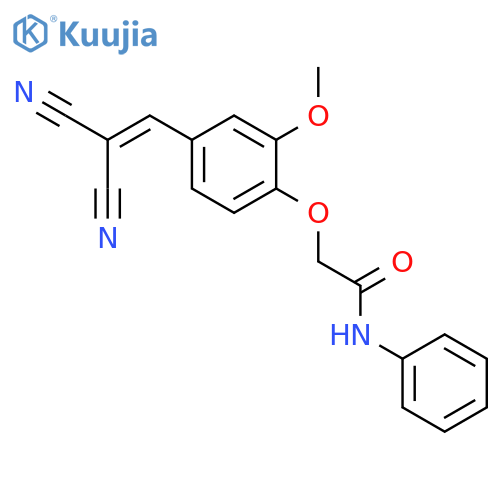 2-[4-(2,2-Dicyano-vinyl)-2-methoxy-phenoxy]-N-phenyl-acetamide structure