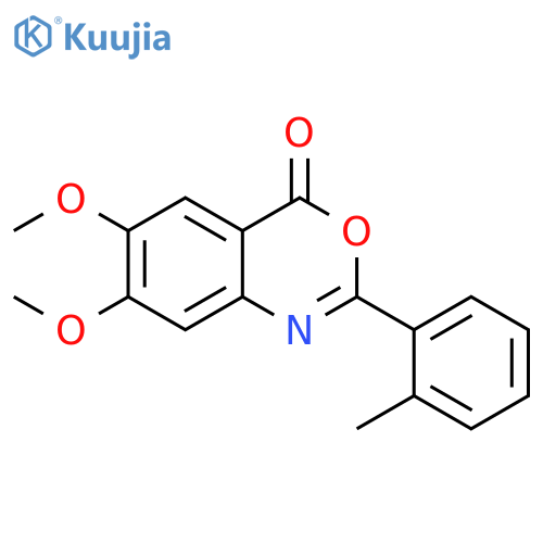 4H-3,1-Benzoxazin-4-one, 6,7-dimethoxy-2-(2-methylphenyl)- structure
