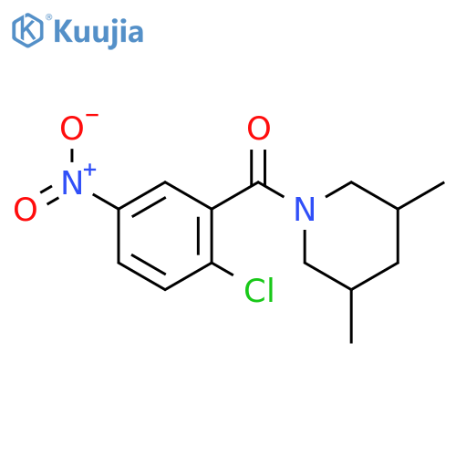 (2-chloro-5-nitrophenyl)(3,5-dimethylpiperidin-1-yl)methanone structure