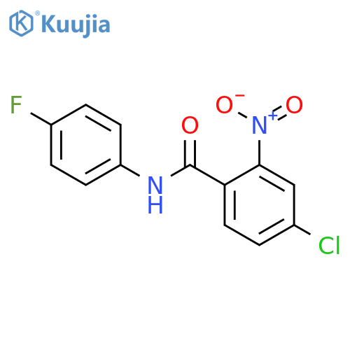 4-chloro-N-(4-fluorophenyl)-2-nitrobenzamide structure