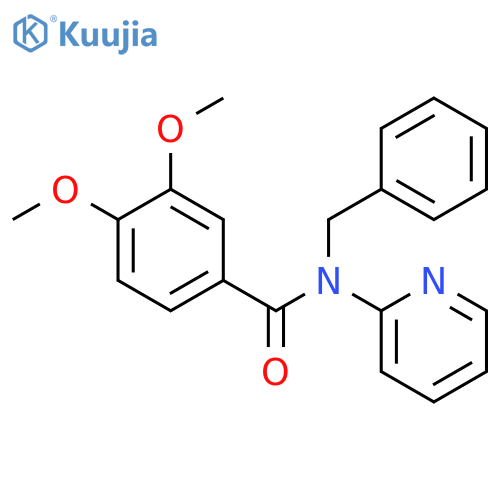 N-benzyl-3,4-dimethoxy-N-(pyridin-2-yl)benzamide structure