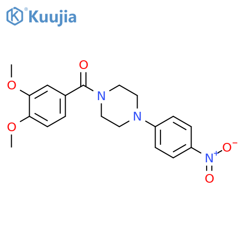 (3,4-dimethoxyphenyl)(4-(4-nitrophenyl)piperazin-1-yl)methanone structure