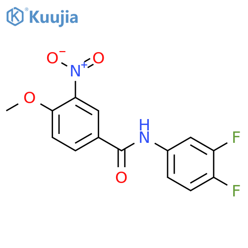 N-(3,4-difluorophenyl)-3-nitro-4-methoxybenzamide structure
