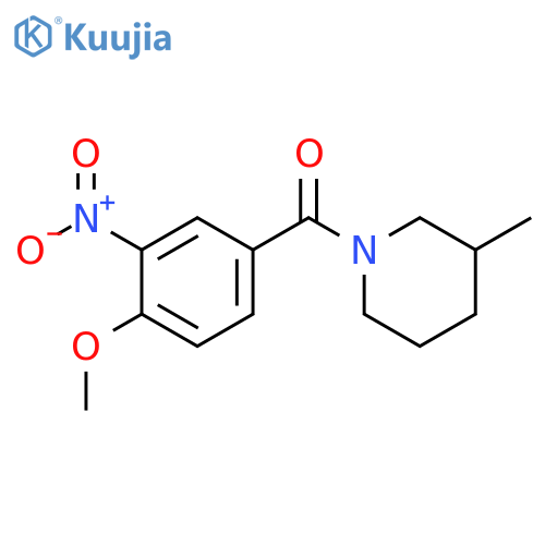 (4-methoxy-3-nitrophenyl)(3-methylpiperidin-1-yl)methanone structure