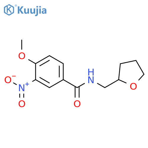 4-methoxy-3-nitro-N-(tetrahydro-2-furanylmethyl)benzamide structure
