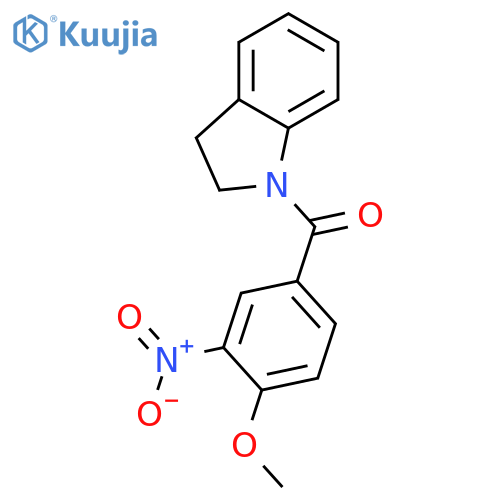 1-(4-methoxy-3-nitrobenzoyl)indoline structure