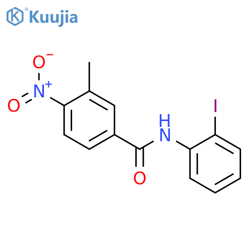 N-(2-iodophenyl)-3-methyl-4-nitrobenzamide structure