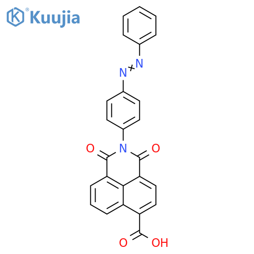 2,4-dioxo-3-{4-(E)-2-phenyldiazen-1-ylphenyl}-3-azatricyclo7.3.1.0^{5,13}trideca-1(12),5,7,9(13),10-pentaene-8-carboxylic acid structure