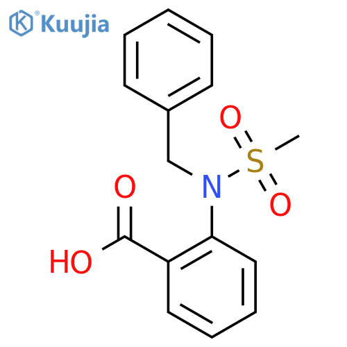 2-Benzyl(methylsulfonyl)aminobenzoic acid structure