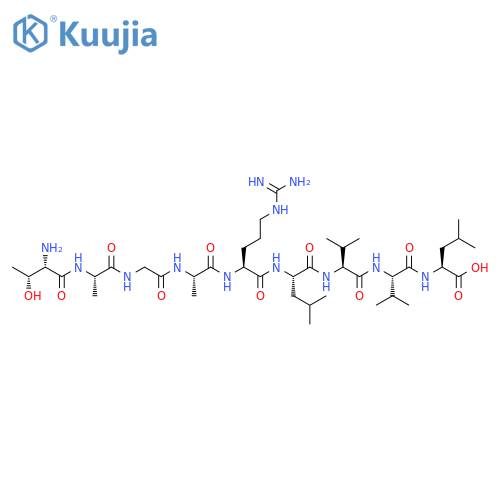 L-Leucine,L-threonyl-L-alanylglycyl-L-alanyl-L-arginyl-L-leucyl-L-valyl-L-valyl- structure