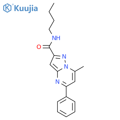 7-Methyl-5-phenyl-pyrazolo[1,5-a]pyrimidine-2-carboxylic acid butylamide structure