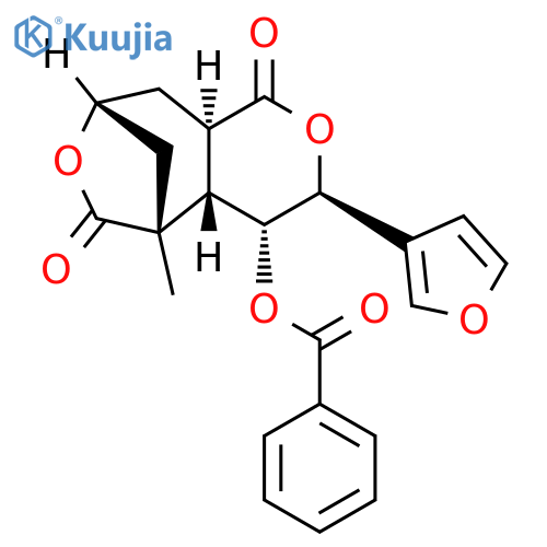 5,8-Methano-1H-pyrano[3,4-d]oxepin-1,6(5H)-dione,4-(benzoyloxy)-3-(3-furanyl)hexahydro-5-methyl-, (3R,4S,4aR,5S,8S,9aS)-rel-(+)- structure