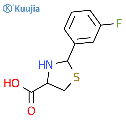2-(3-Fluorophenyl)-4-thiazolidinecarboxylic acid structure