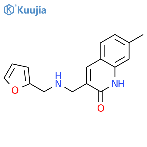 3-{[(Furan-2-ylmethyl)-amino]-methyl}-7-methyl-1H-quinolin-2-one structure