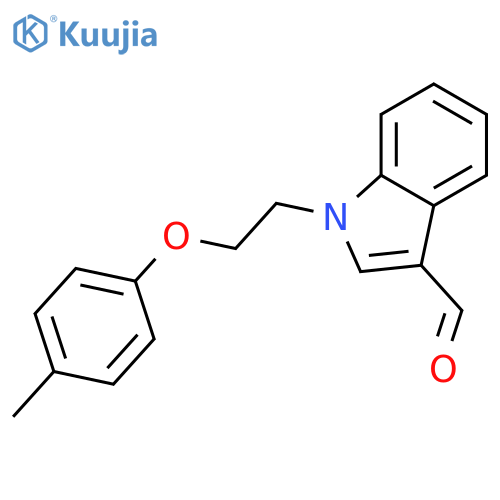 1-(2-p-Tolyloxy-ethyl)-1H-indole-3-carbaldehyde structure
