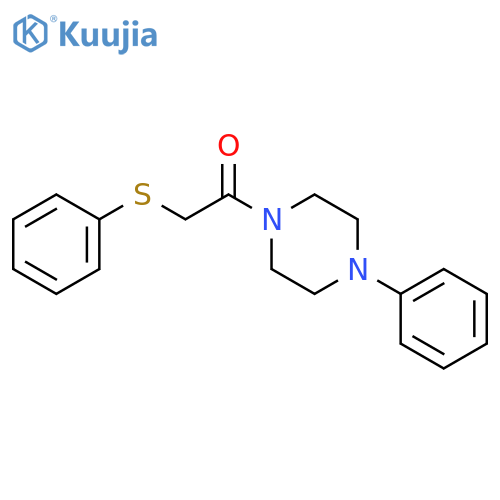 1-(4-phenylpiperazin-1-yl)-2-(phenylsulfanyl)ethan-1-one structure