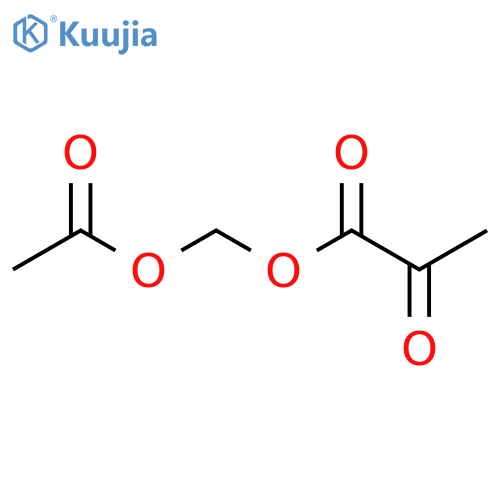 Propanoic acid, 2-oxo-, (acetyloxy)methyl ester structure