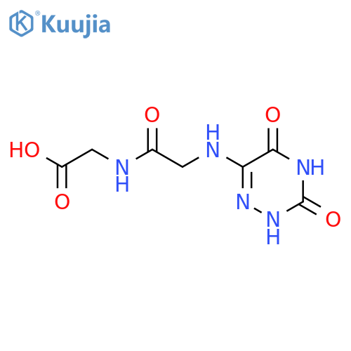 <br>2-(2-((3,5-Dioxo-2,3,4,5-tetrahydro-1,2,4-triazin-6-yl)amino)acetamido)acet ic acid structure