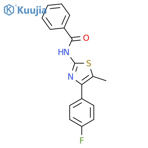N-[4-(4-fluorophenyl)-5-methyl-1,3-thiazol-2-yl]benzamide structure