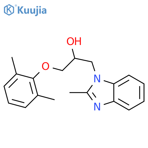 1-(2,6-dimethylphenoxy)-3-(2-methyl-1H-1,3-benzodiazol-1-yl)propan-2-ol structure