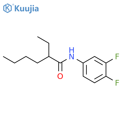 N-(3,4-difluorophenyl)-2-ethylhexanamide structure