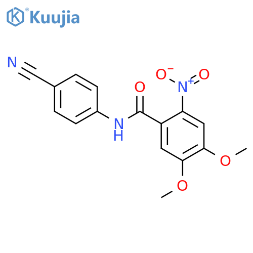 N-(4-cyanophenyl)-4,5-dimethoxy-2-nitrobenzamide structure