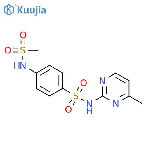 N-(4-methyl-2-pyrimidinyl)-4-[(methylsulfonyl)amino]benzenesulfonamide structure