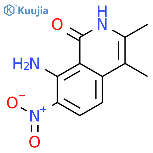 1(2H)-Isoquinolinone, 8-amino-3,4-dimethyl-7-nitro- structure